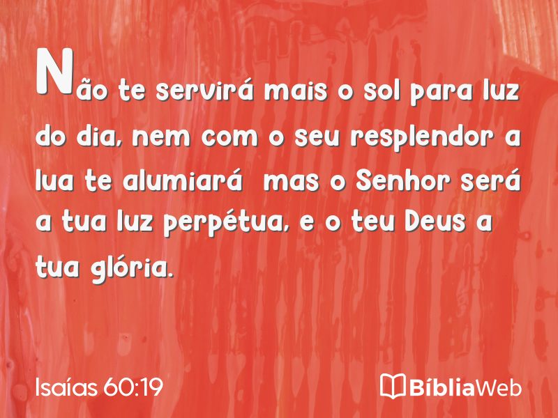 Isaías 60:19 em imagem para compartilhar