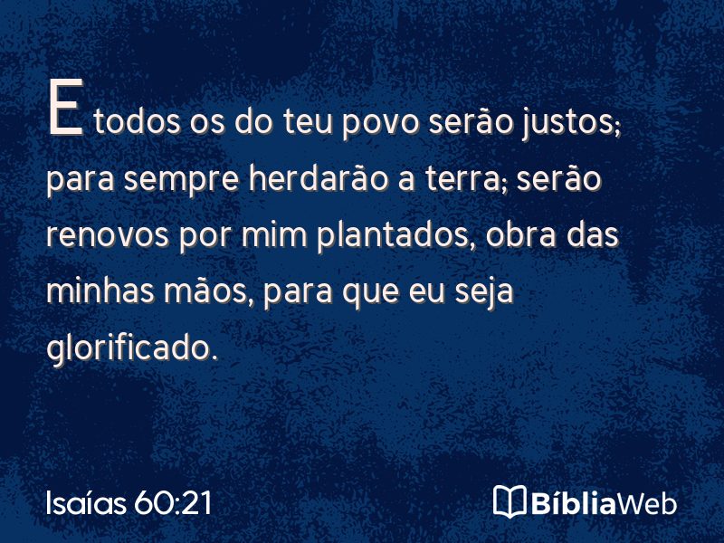 Isaías 60:21 em imagem para compartilhar
