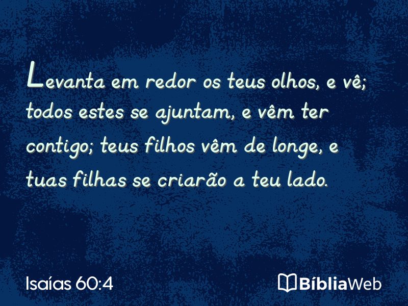 Isaías 60:4 em imagem para compartilhar