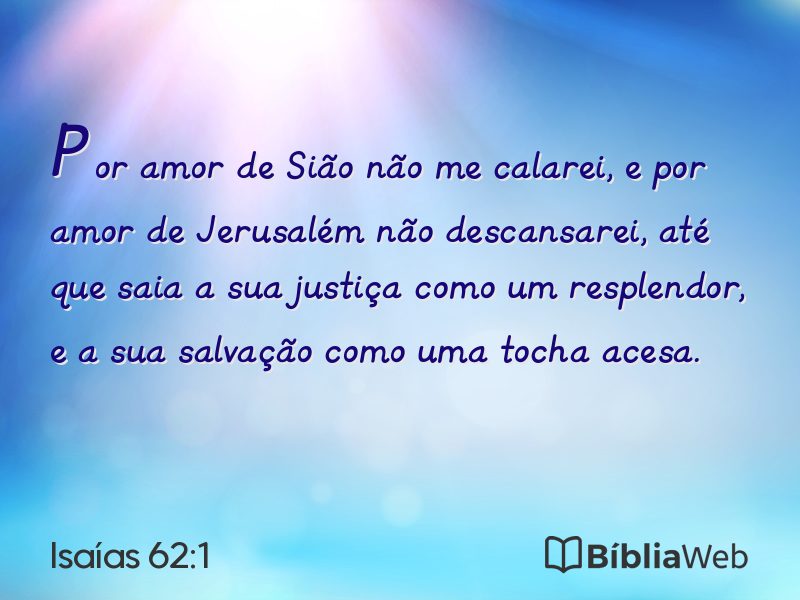 Isaías 62:1 em imagem para compartilhar