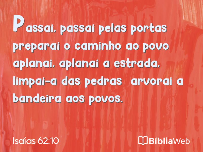 Isaías 62:10 em imagem para compartilhar