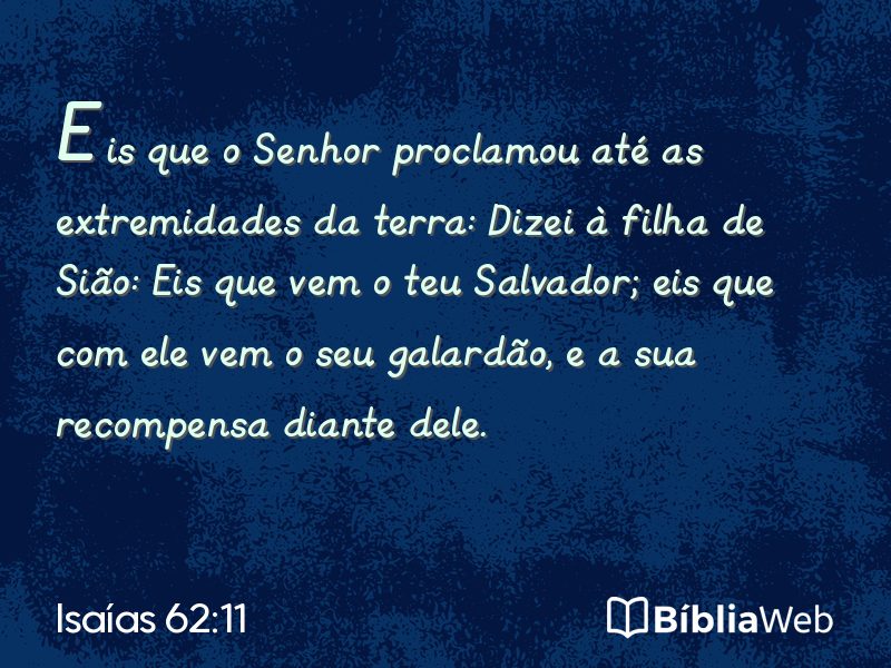 Isaías 62:11 em imagem para compartilhar