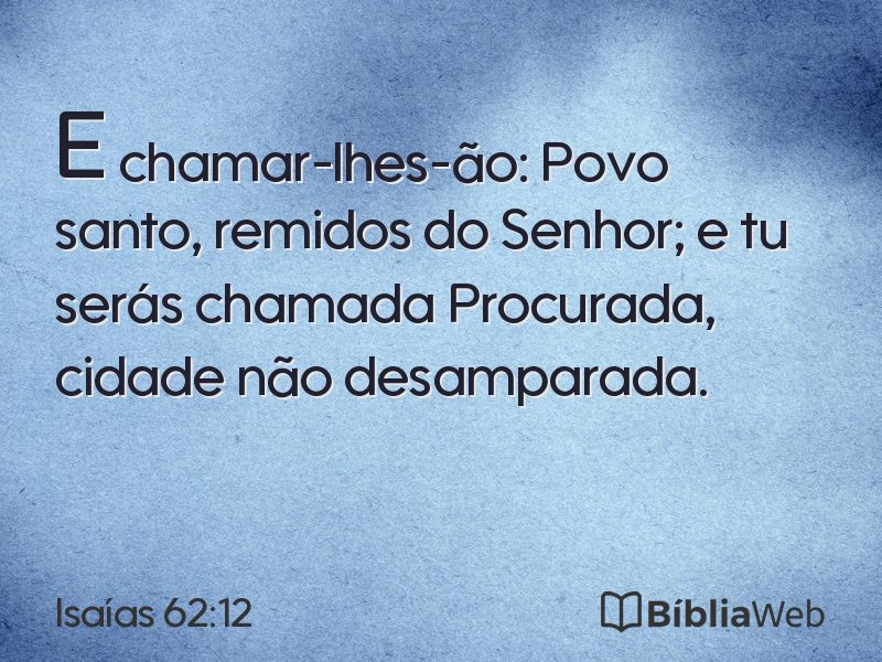 Isaías 62:12 em imagem para compartilhar