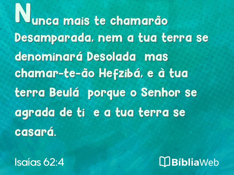 Isaías 62:4 em imagem para compartilhar