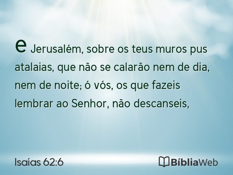 Isaías 62:6 em imagem para compartilhar