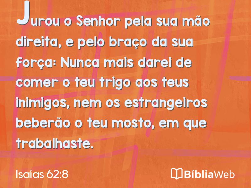 Isaías 62:8 em imagem para compartilhar