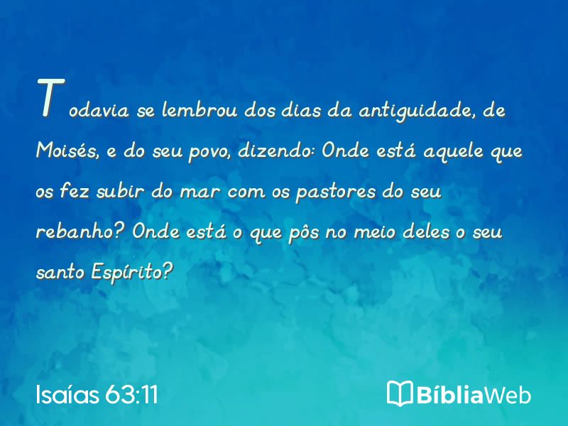 Isaías 63:11 em imagem para compartilhar