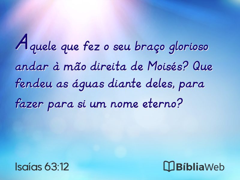 Isaías 63:12 em imagem para compartilhar