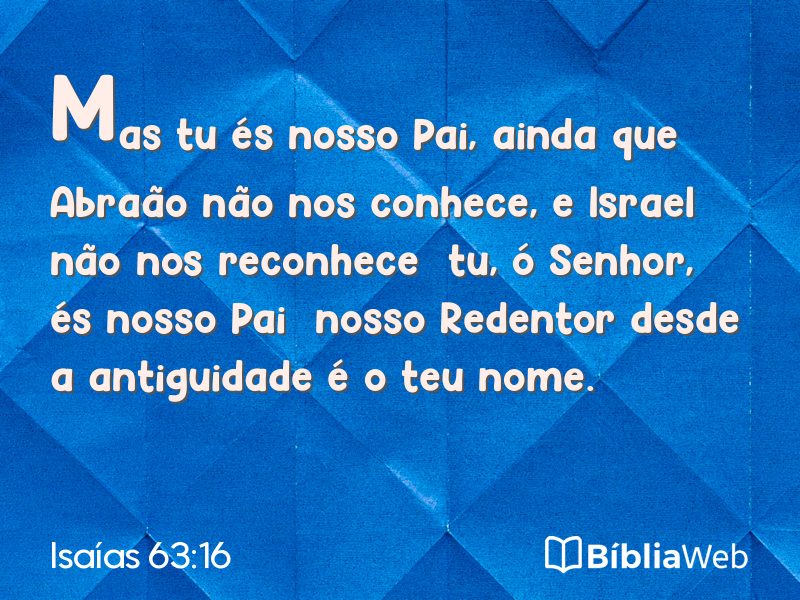 Isaías 63:16 em imagem para compartilhar