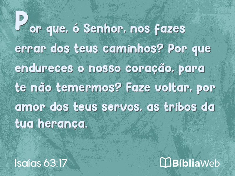 Isaías 63:17 em imagem para compartilhar