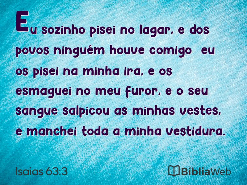 Isaías 63:3 em imagem para compartilhar