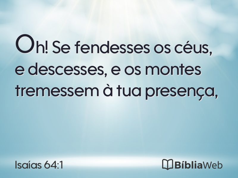 Isaías 64:1 em imagem para compartilhar