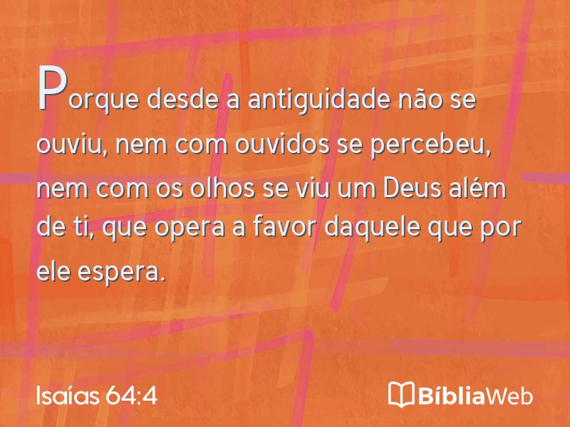 Isaías 64:4 em imagem para compartilhar