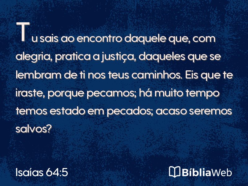 Isaías 64:5 em imagem para compartilhar