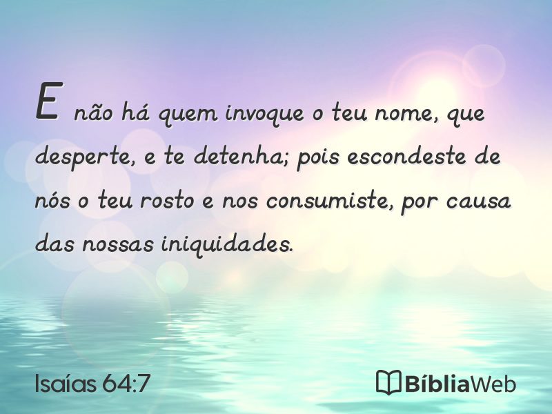 Isaías 64:7 em imagem para compartilhar