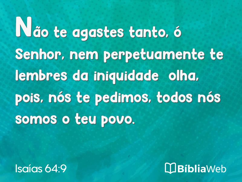 Isaías 64:9 em imagem para compartilhar