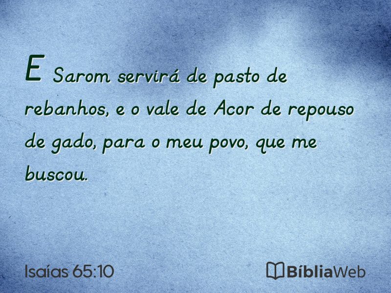Isaías 65:10 em imagem para compartilhar