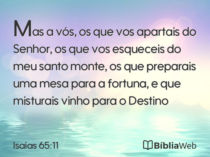 Isaías 65:11 em imagem para compartilhar