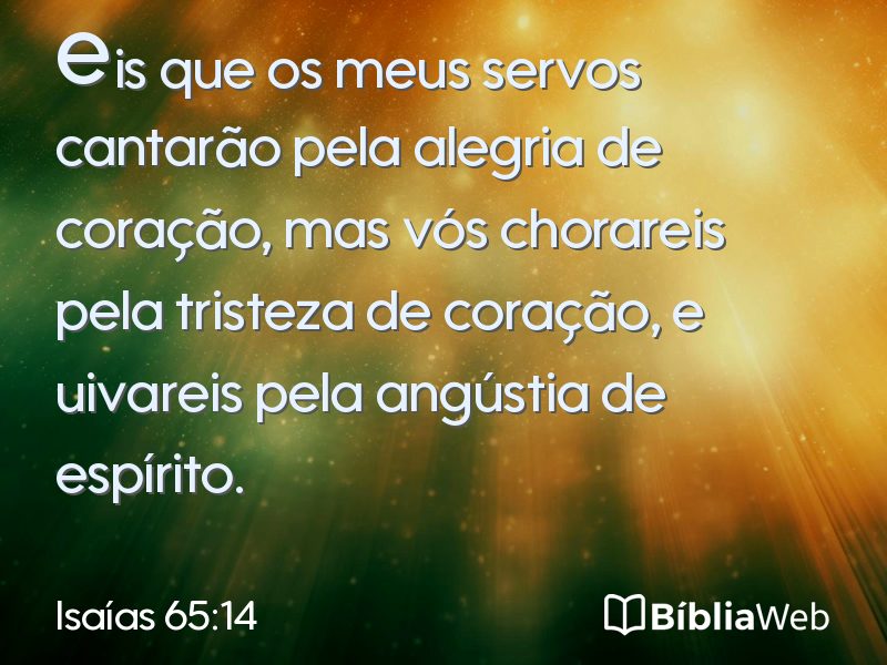 Isaías 65:14 em imagem para compartilhar
