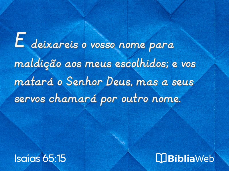 Isaías 65:15 em imagem para compartilhar