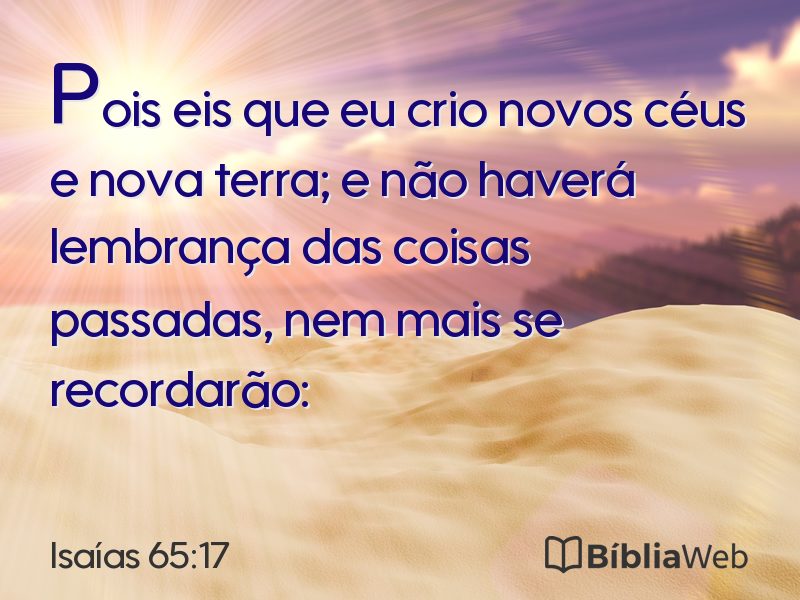 Isaías 65:17 em imagem para compartilhar