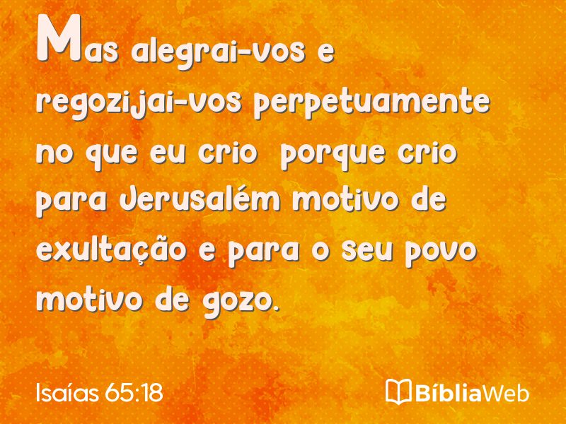 Isaías 65:18 em imagem para compartilhar