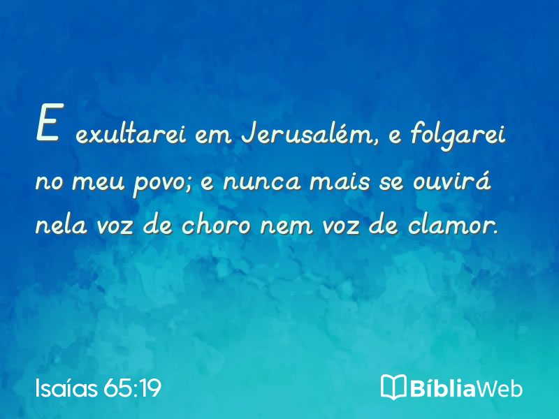 Isaías 65:19 em imagem para compartilhar