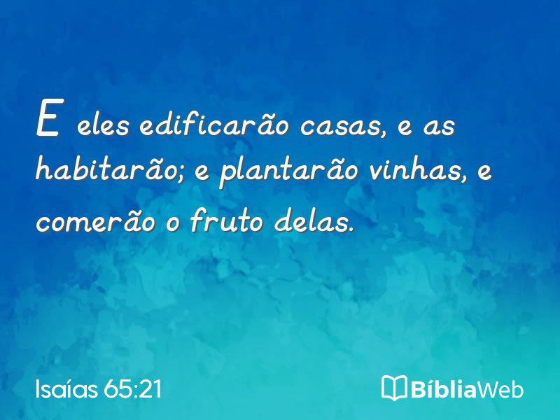 Isaías 65:21 em imagem para compartilhar