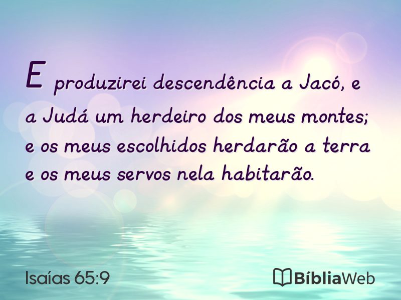 Isaías 65:9 em imagem para compartilhar