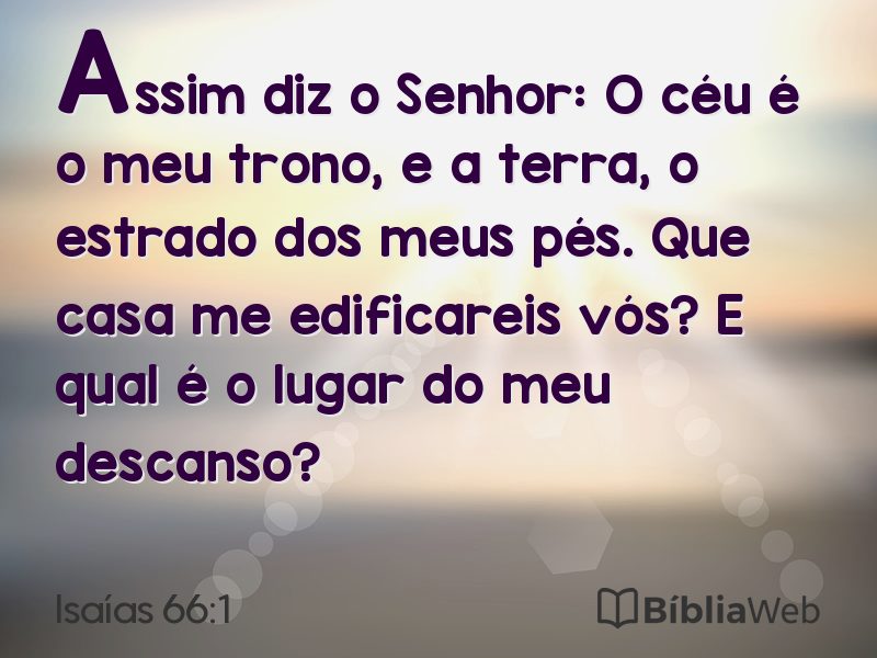 Isaías 66:1 em imagem para compartilhar