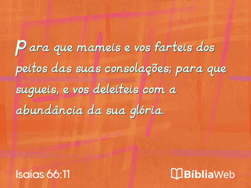 Isaías 66:11 em imagem para compartilhar