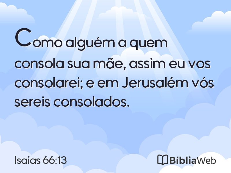 Isaías 66:13 em imagem para compartilhar