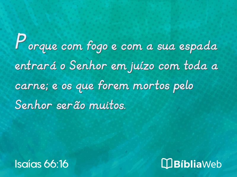 Isaías 66:16 em imagem para compartilhar