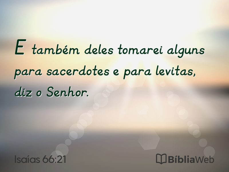 Isaías 66:21 em imagem para compartilhar