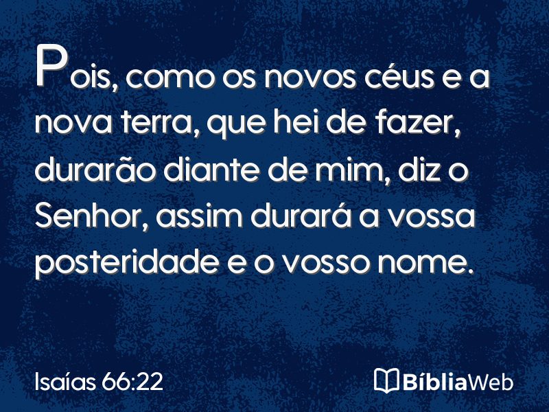 Isaías 66:22 em imagem para compartilhar