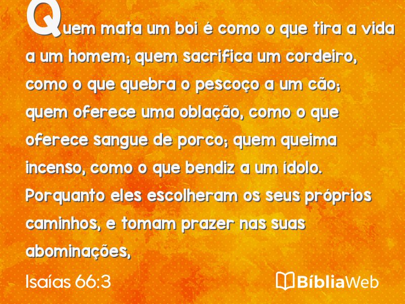 Isaías 66:3 em imagem para compartilhar