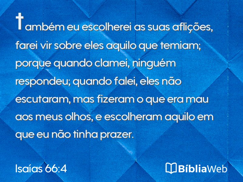 Isaías 66:4 em imagem para compartilhar