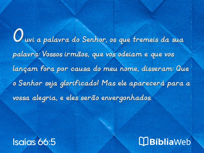 Isaías 66:5 em imagem para compartilhar
