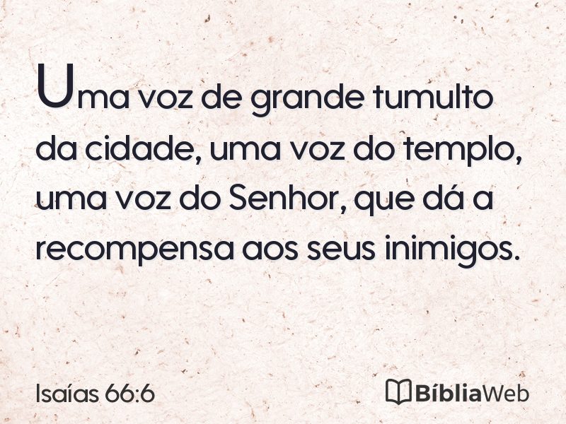 Isaías 66:6 em imagem para compartilhar