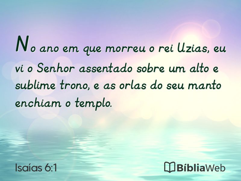 Isaías 6:1 em imagem para compartilhar