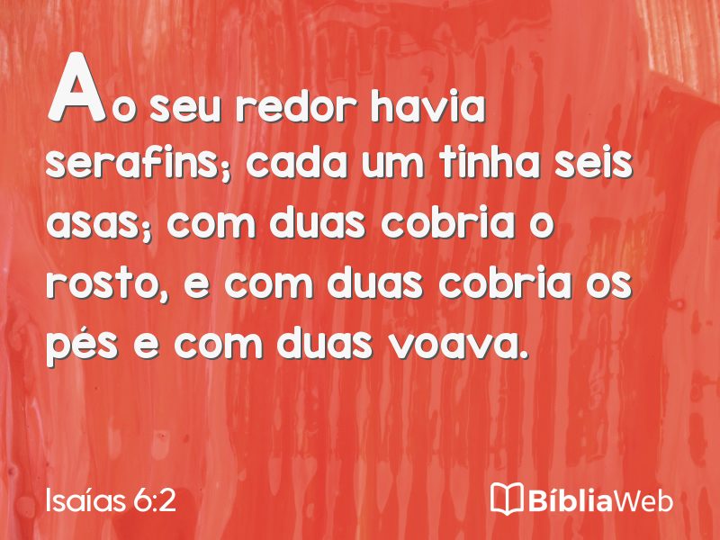 Isaías 6:2 em imagem para compartilhar