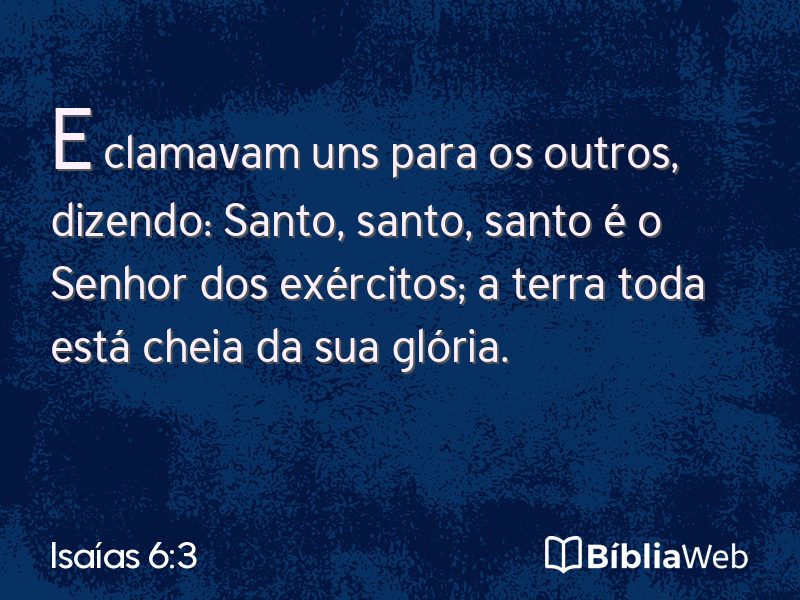 Isaías 6:3 em imagem para compartilhar