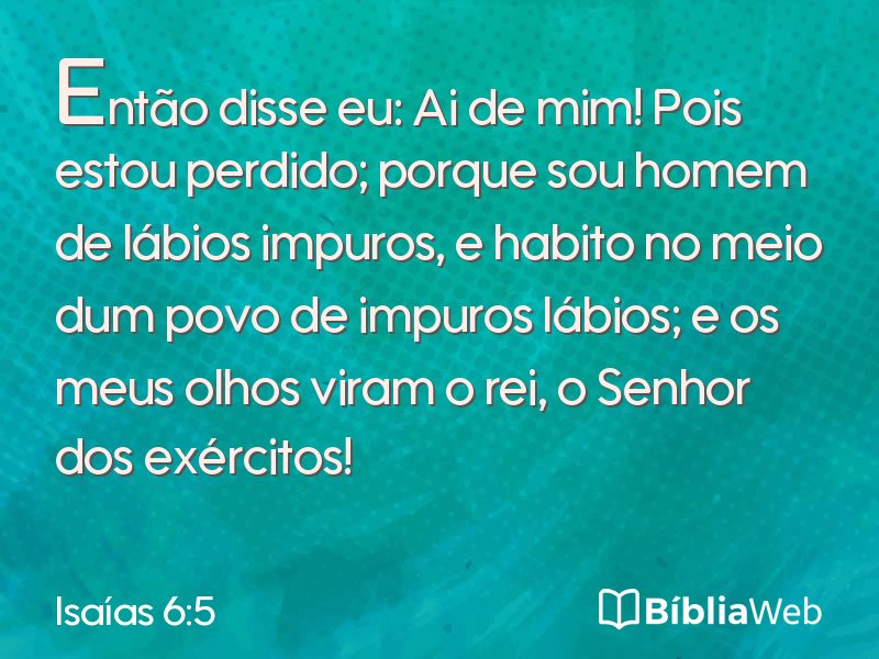 Isaías 6:5 em imagem para compartilhar