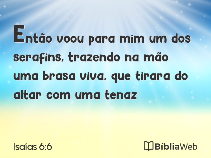 Isaías 6:6 em imagem para compartilhar