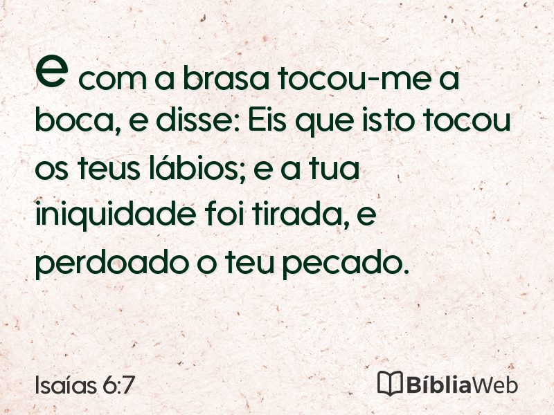 Isaías 6:7 em imagem para compartilhar