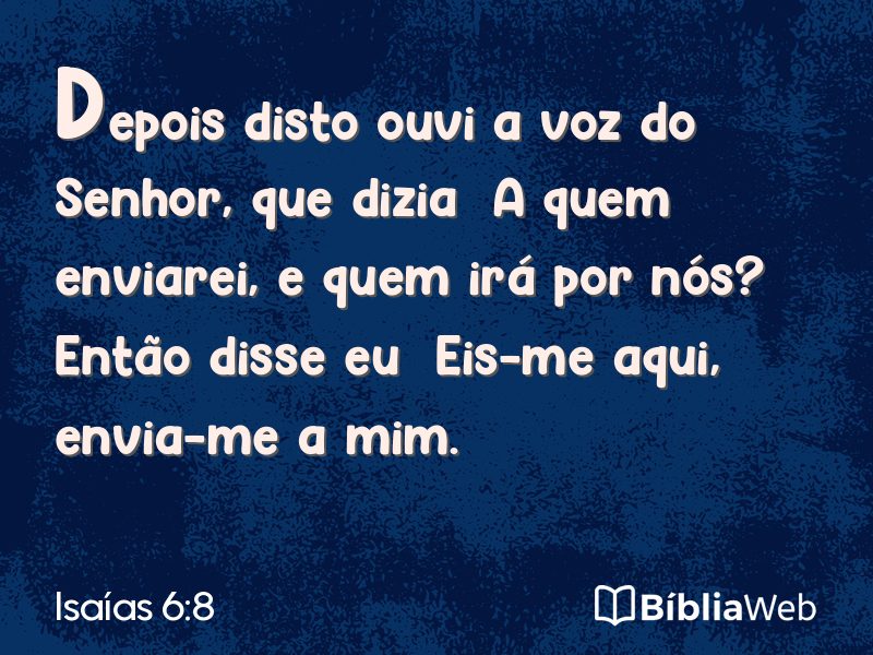 Isaías 6:8 em imagem para compartilhar