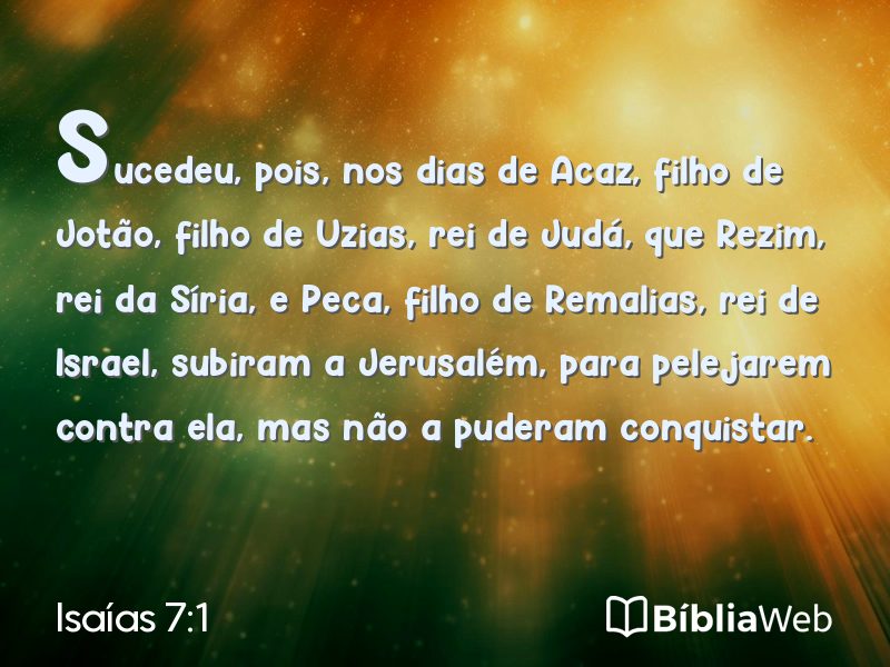 Isaías 7:1 em imagem para compartilhar