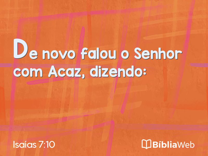 Isaías 7:10 em imagem para compartilhar