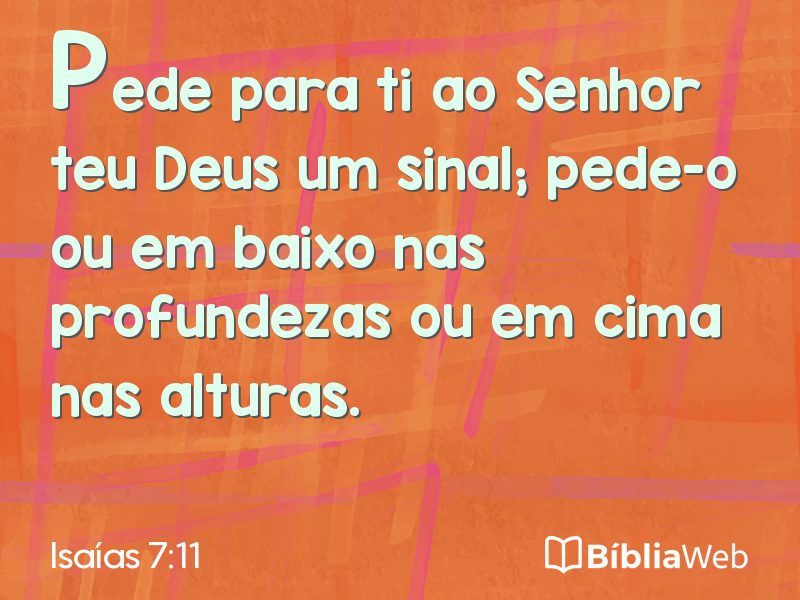 Isaías 7:11 em imagem para compartilhar