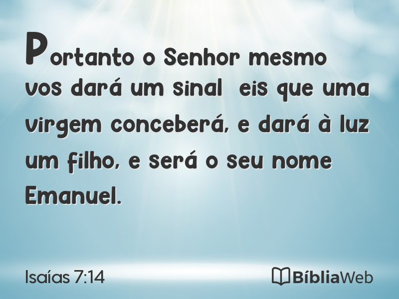 Isaías 7:14 em imagem para compartilhar